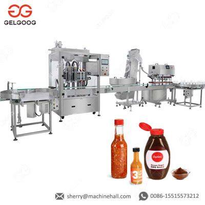 Automatic Tomato Sauce Juice Liquid Bottle Filling Machine Line photo-2