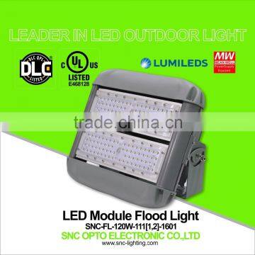 Shenzhen SNC manufacturer factory price new high lumen UL DLC listed outdoor led flood light 120W 5 years warranty