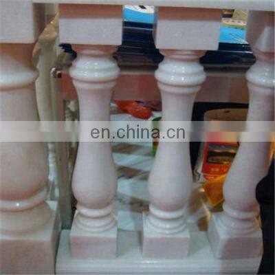 Pink  granite step baluster rails