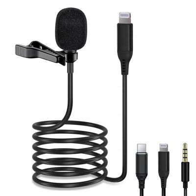 Best selling product  condenser microphone clip on lavalier microphone for iphone