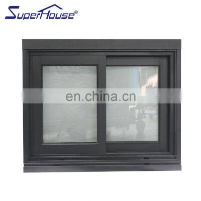 best selling china supplier black color 2 panel aluminium alloy  profile Wood grain color sliding windows