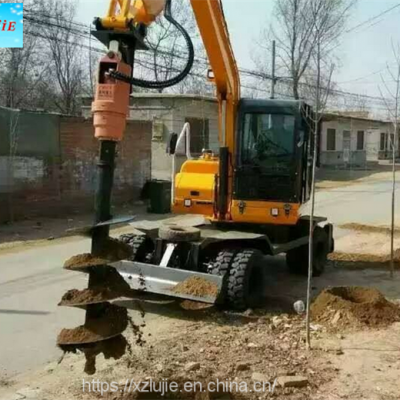 Full-Hydraulic Skid Steer auger to drill holes