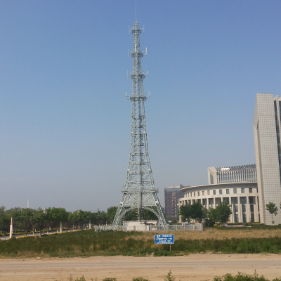 Galvanized Self Supporting 4 Legged Tubular Steel Telecom Eiffel Tower