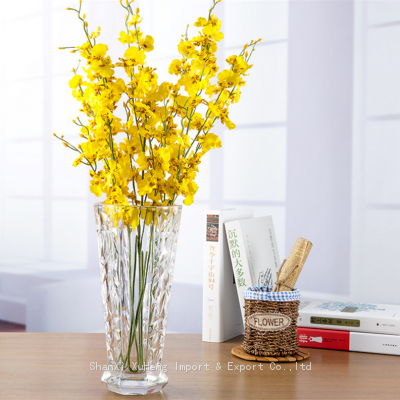 Factory Cheap Wholesale Simple Unique Designed Style Thick Glass Machine Made Vase For Home Decoration photo-2