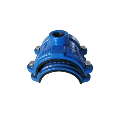 Factory PVC water pipe ductile iron di saddle clamps for steel pipe