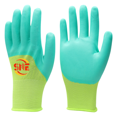 Snellsafety 13 Gauge Polyester Liner 3/4 Latex Foam Breathable  Safety Glove