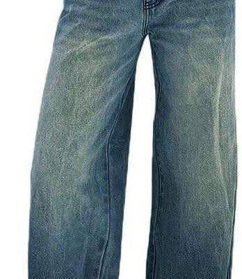 Новые женские повседневные винтажные светло-голубые джинсовые брюки с высокой талией, шнуровкой и широкими свободными ногами. Женские джинсы