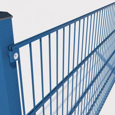 Twin Wire Mesh Fence Heavy Duty Industrial Security Fencing With Square Post