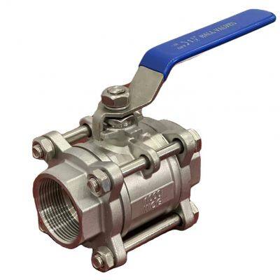 Carbon Steel WCB Internal Thread Ball Valve ANSI Cast Stainless Steel 2 Way 3 Piece Female Thread Ball Valve