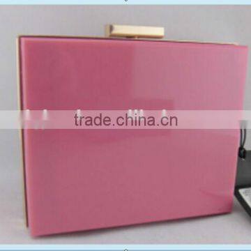 2014 New style clear acrylic clutch bag,New arrival popular bottle acrylic display