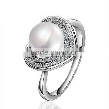 Latest Fancy Platinum Pearl Ring photo-4