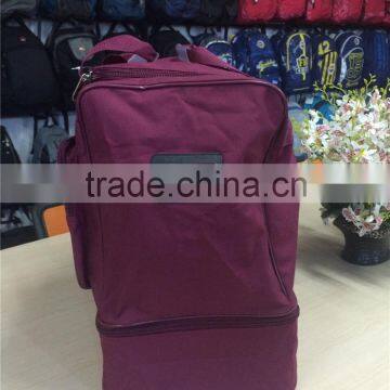 600D Polyester Double Layer Sports Bag Basic Medium Soccer Bag Large Duffel Bag photo-4