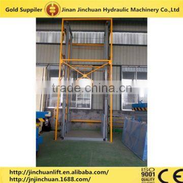 Supply Warehouse Cargo Lift Electric Hydraulic Guide Rail Lift Table photo-2