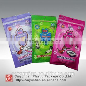 Pet dog toy plastic package bag, printed dog toy plastic bag, high quality dog food plastic bag