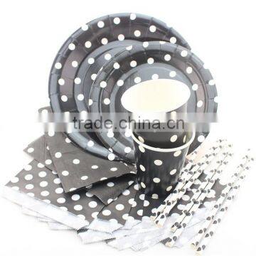Wholesale Wedding Paper Plates Cups Napkins Straws Napkins Bags Disposable Party Tableware photo-4