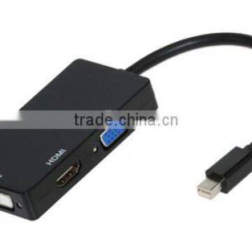 3 in 1 Thunderbolt Mini DisplayPort DP to HDMI DVI Displayport Cable Adapter photo-2