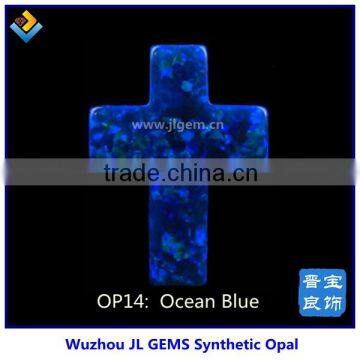 Cross Opal Stone Price Synthetic Ocean Bule Ethiopian Fire Opal Stone For Jewelry