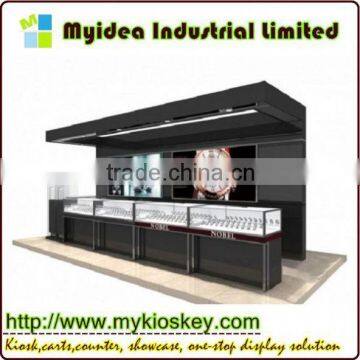 Myidea free standing Glass Vitrine showcase,kiosk for malls