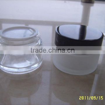 30g cream jar with lid/frosted glass jar