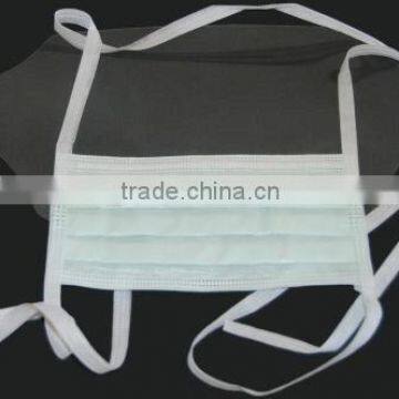 3-ply Disposable Shield Face Mask with Ties in FDA,CE ISO13485 Standard