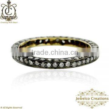 925 Sterling Silver Eternity Band Ring, Natural Diamond Pave Band Ring, Silver Pave Diamond Handmade Jewelry Manufacturer