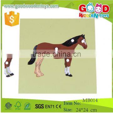 Educational Toys For Kids Horse Skeleton Puzzle Montessori Teaching Materials Wooden Puzzle Toy Wooden Educational Toy                        
                                                Quality Choice