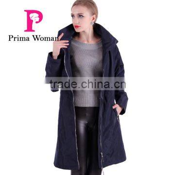 2016 Spring Latest Design Light Fashion Long Women Trench Coat photo-3
