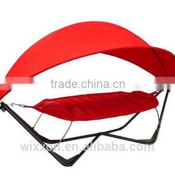 2014 Luxury KD Design Metal Stand Waterproof Canopy And Cushion Rocking Hammock