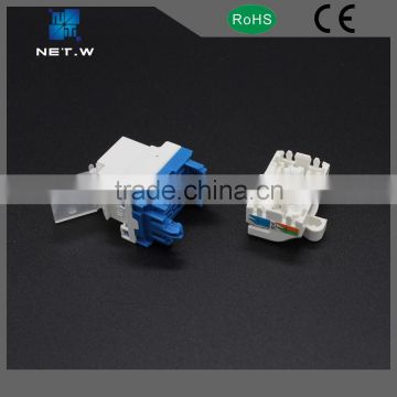 rj45 cat6 utp female keystone jack, rj45 modular jack 8P8C OEM tooless