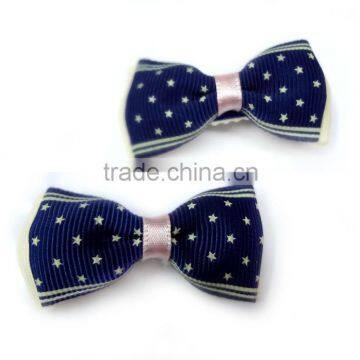 Five-Star Printed Bowknot Hair Clip For Kids