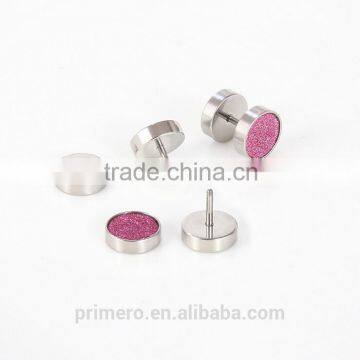 Punk With Circular Needle Dumbbell Mens Tanishq Diamond Earrings photo-2