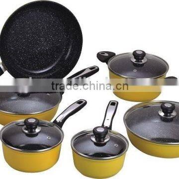 Yellow Color Painting Non-stick & Ceramic Coated Cookware Set Pots and Pans photo-2