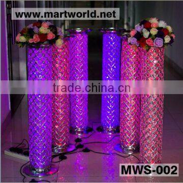 2016 1m Wedding pillars columns for sale/crystal pillar for wedding decoration ,wedding aisle pillars(MWS-002)