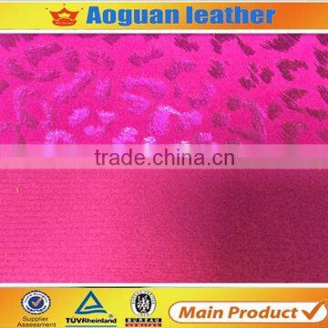 Colorful Raw Material Fashion Leopard Pattern Printed Suede Fabric for Making Shoes photo-3