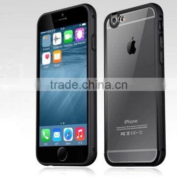 Transparent Acrylic Arc Back Cover With Multi Color Metal Bumper Cell Phone Cases for Iphone6 6plus photo-5