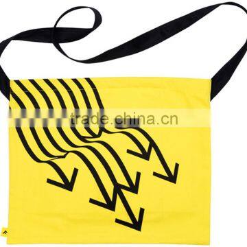 canvas carrier bag with front pocket cartoon logo