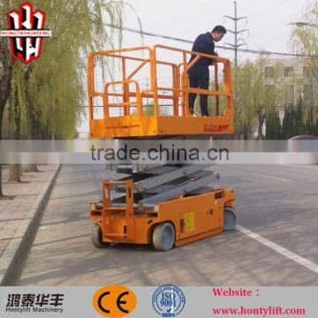 12m battery powered self-propelled drive electric scissor lift platform with CE & ISO