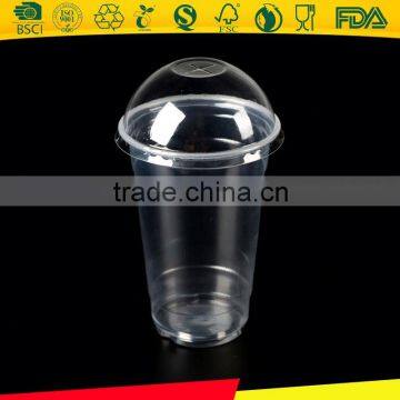 plastic cup with lid and straw/plastic juice cup/pp plastic cup