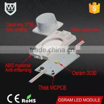 Alibaba TOP quality 1.5W high power 3030 osram chip led module with lens 160 degree beam angle CE ROHS approved led backlight                        
                                                                                Supplier's Choice