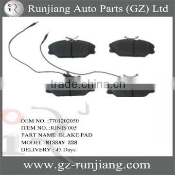 OE: 7701202050 Disc Brake Pad Set semimetal used for NISSA DIESEL Z28 /RENAULT