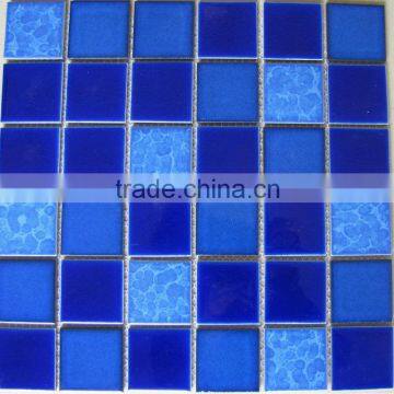 Blue color family foshan swimming pool ceramic tiles