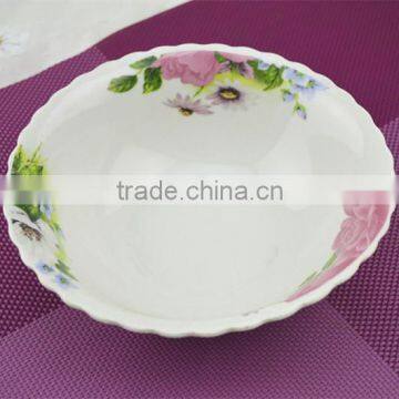 2015 new products porcelain material colorful soup bowls