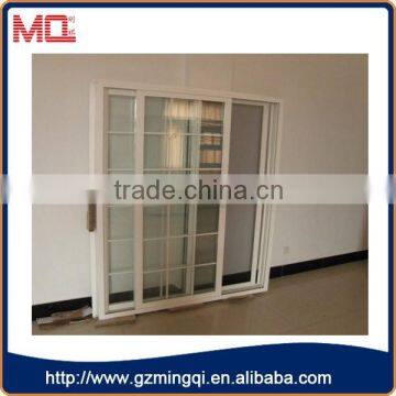French Style Pvc Interior Tempered/frosted Glass Office Doors With Grill Design