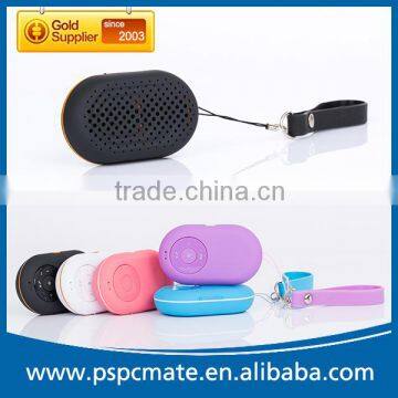 Portable TF Card FM Selfie Shutter Bluetooth Stereo Speaker with Lanyard