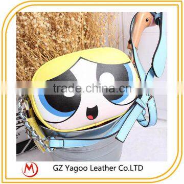 New 2016 Fashion Cute Cartoon Synthetic Women Leather Messenger Bag Occident Tassels Cross Body Bag photo-2
