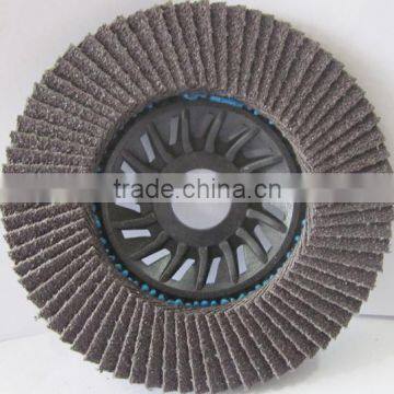 4inch flap disc with plastic backing polishing for metal,stainless steel