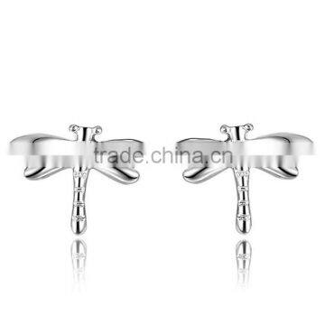 Online checkout wholesale 925 sterling silver dragonfly earring stud