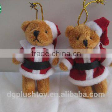 Mini cute teddy bear plush toy for christmas