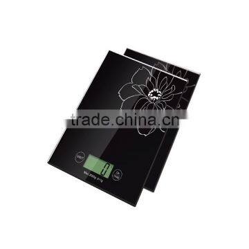 black flower green backlit LCD display kitchen scale and electronic food scale digital weighing scale