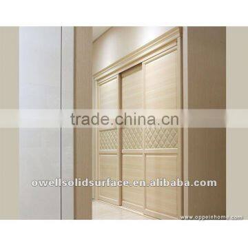 Guangzhou Wholesaler New Design contemporary style PU Leather Built-in Wardrobe